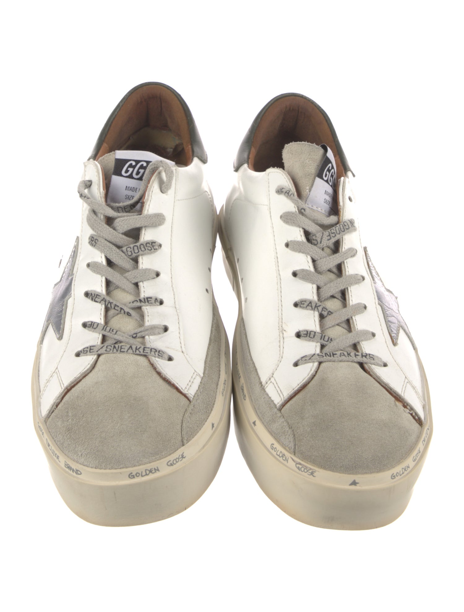 Golden Goose Leather Colorblock Pattern Sneakers
